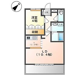 パルティーダorii 1LDKの間取図画像