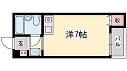 キャスティー大和 ワンルームの間取図画像