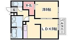 ルミエール 1LDKの間取図画像