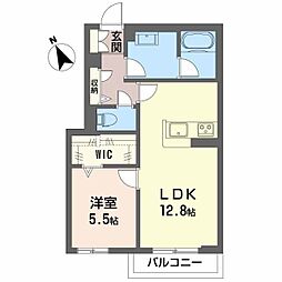 ニコスビル 1LDKの間取図画像