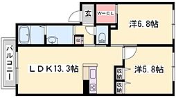 シャーメゾンイケダ 2LDKの間取図画像