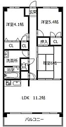 道西ハイツ 3LDKの間取図画像