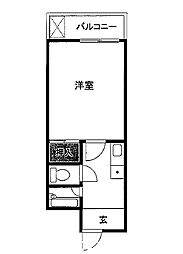 ハイツ一力 1Kの間取図画像