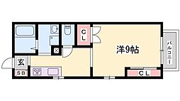 コンフォートハイツ滝野 ワンルームの間取図画像