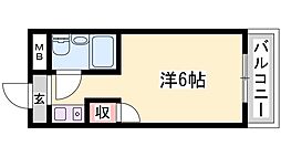 アクシス東加古川 1Kの間取図画像
