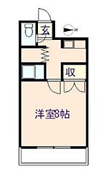 ガーデン西庄の里 1Kの間取図画像