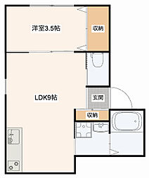 Luminart明石 1LDKの間取図画像