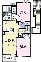 シン.シン.ハウスC 2LDKの間取図画像