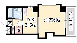 ベルトピア手柄2 1DKの間取図画像