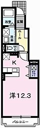 ポルテ・ボヌールB棟 1Kの間取図画像