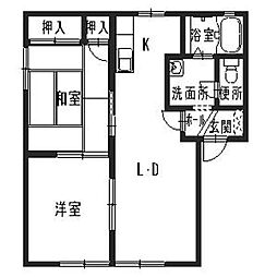 フォーレス充清 2LDKの間取図画像