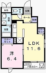 グランアウローラ8 1LDKの間取図画像