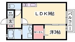 グレース・M 1LDKの間取図画像