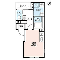 Well-being加古川 ワンルームの間取図画像