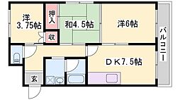 ヴィークル白浜 3DKの間取図画像