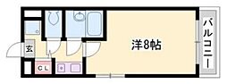 ダイアパレス姫路大手前通西 1Kの間取図画像