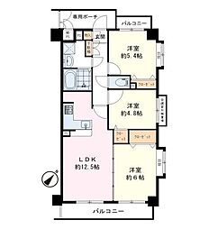 ライオンズマンション古淵第2 3LDKの間取図画像