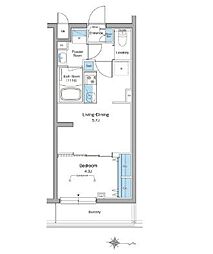 京王井の頭線 西永福駅 徒歩4分の賃貸マンション 3階1LDKの間取り
