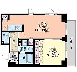 東京メトロ丸ノ内線 新中野駅 徒歩4分の賃貸マンション 3階1LDKの間取り