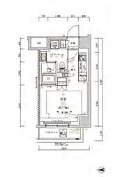 JR総武線 東中野駅 徒歩6分の賃貸マンション 2階ワンルームの間取り