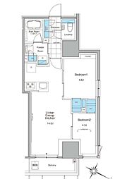 ルフォンプログレ北新宿 2LDKの間取図画像