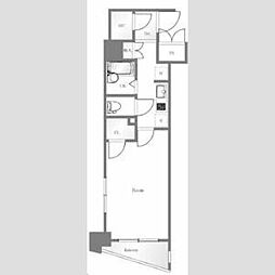 スカイコート渋谷初台 1Kの間取図画像