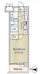 ALIVIO西麻布 1Kの間取図画像