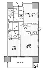 ディームス渋谷本町 1SLDKの間取図画像