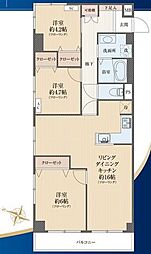 エンゼルハイム浦和花月 3LDKの間取図画像