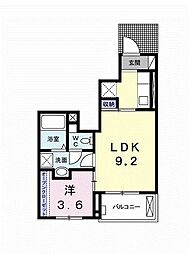 ノーヴァミトモ2 1LDKの間取図画像