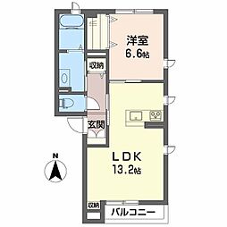 サン・レガーロ 1LDKの間取図画像