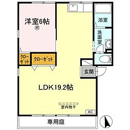 ファミール三好B 1LDKの間取図画像