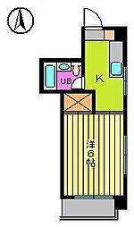 武智ビル 1Kの間取図画像