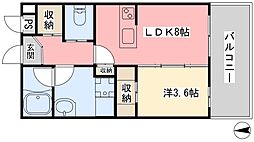 ANNEXRAINBOWTOWER 1LDKの間取図画像