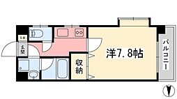 ラスフローレス 1Kの間取図画像