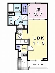 カーサ・ミトモ1 1LDKの間取図画像