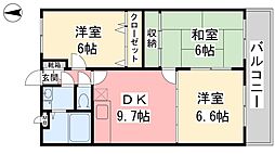 ユーミーつばき 3DKの間取図画像
