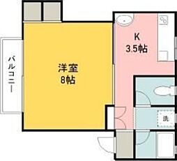 サンヴェルディ東石井 1Kの間取図画像