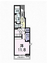 ベネディーレ2 ワンルームの間取図画像