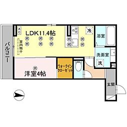 近藤ビル 1LDKの間取図画像