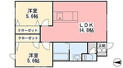 アラヴェール 1LDKの間取図画像