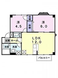 パラム 2LDKの間取図画像