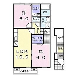 アプローズ・N 2LDKの間取図画像