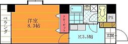 ブルーランド本町 1Kの間取図画像