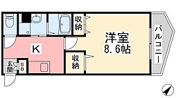 エミネンス泉町 1Kの間取図画像