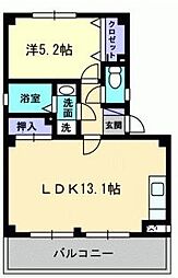 フォブール1 1LDKの間取図画像