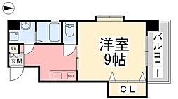 フェニックス味酒 1Kの間取図画像