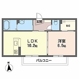 エターナルグリーン2 1LDKの間取図画像
