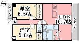 永田小坂ビル 2LDKの間取図画像