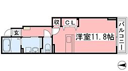 プランドールTS1 1Kの間取図画像